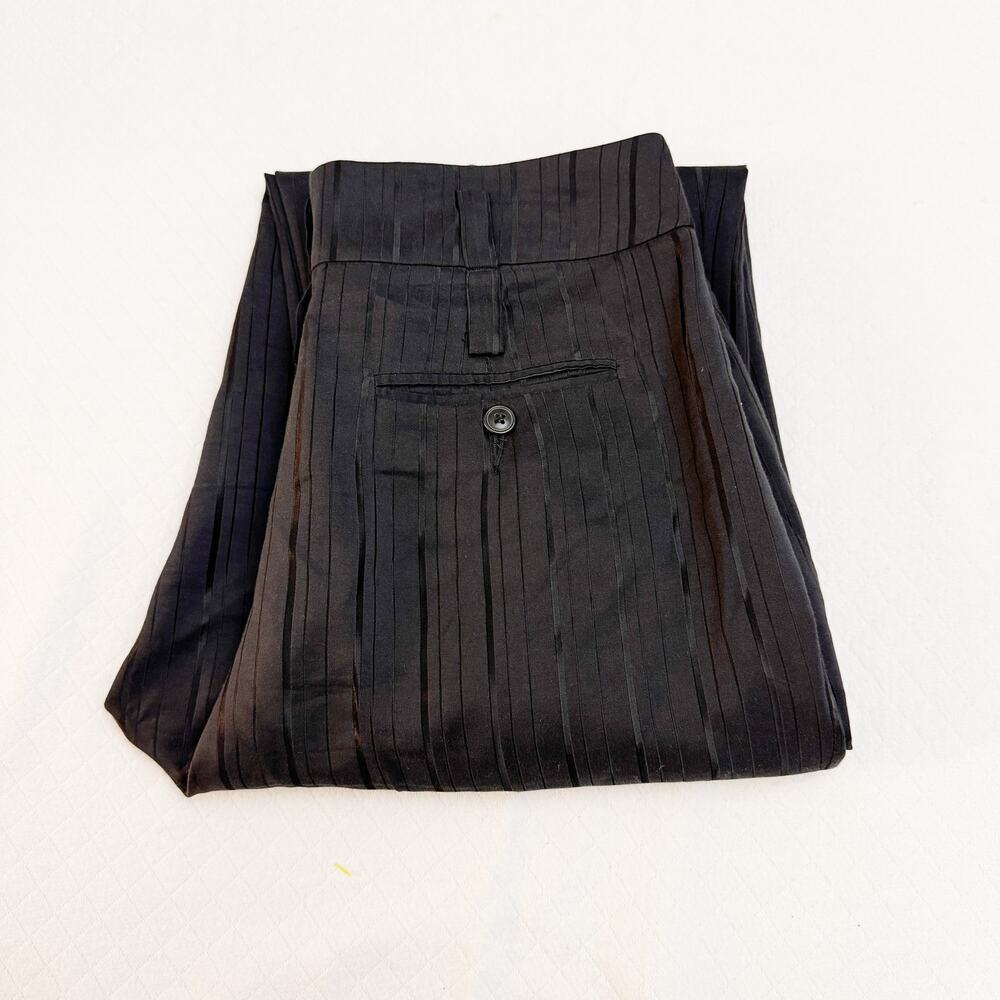 Derek Lam Black Striped Pant SIZE 08 Italy